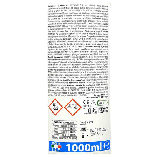 Benzaclor B disinfettante per strumentario
