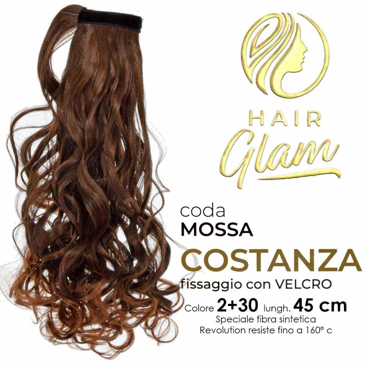 Coda Hair Glam Costanza Mossa C/Velcro Lung. 45cm