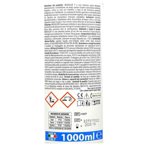Benzaclor B disinfettante per strumentario