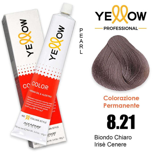 Alfaparf Yellow Color 8.21 Biondo Chiaro Irisè Cenere 100ml.