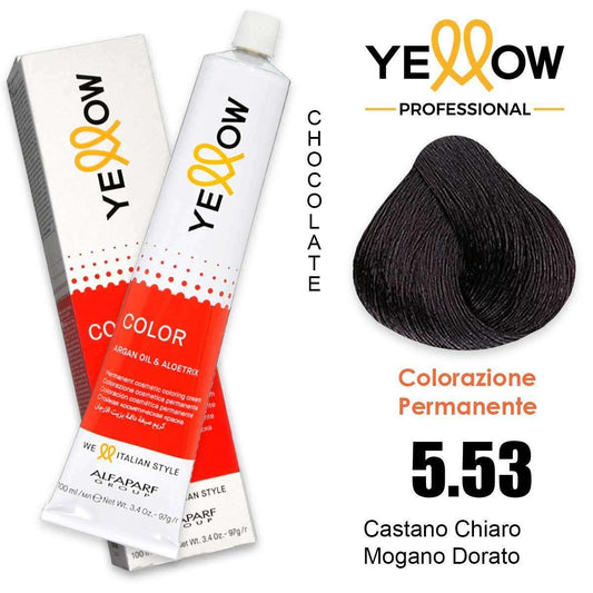 Alfaparf Yellow Color 5.53 Castano Chiaro Mogano Dorato 100ml.