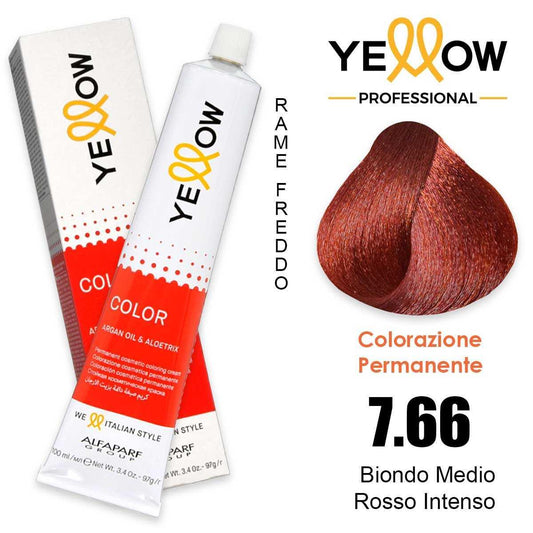 Alfaparf Yellow Color 7.66 Biondo Medio Rosso Intenso 100ml