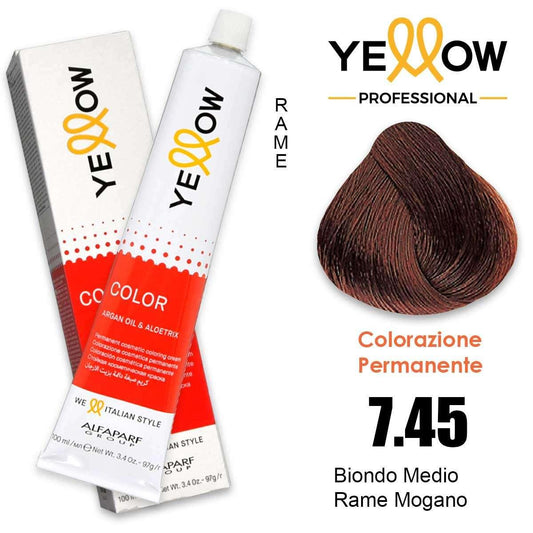 Alfaparf Yellow Color 7.45 Biondo Medio Rame Mogano 100ml