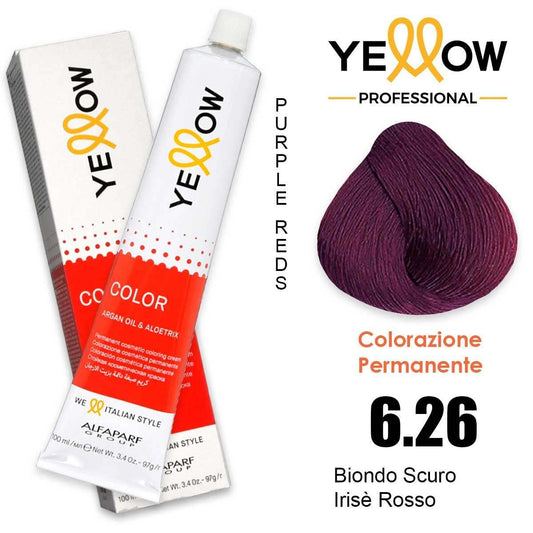 Alfaparf Yellow Color 6.26 Biondo Scuro Irisé Rosso 100ml.