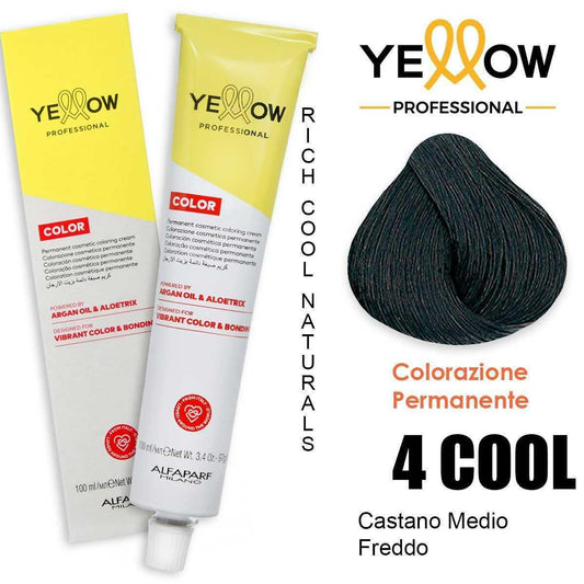 Alfaparf Yellow Color 4 COOL Castano Medio Freddo 100ml