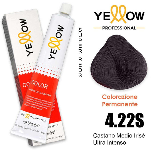 Alfaparf Yellow Color 4.22S Castano Medio Irisè Ultra Intenso 100ml