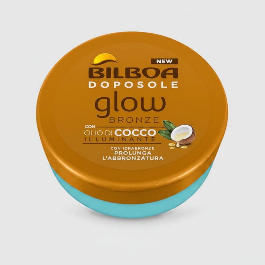 Bilboa Dopo Sole Glow Bronze con Olio di Cocco Illuminante.
