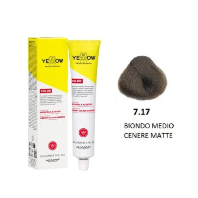 Alfaparf Yellow Color 7.17 Biondo Medio Cenere Opaco 100ml