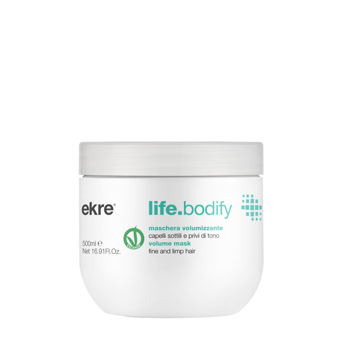 Ekre Life Bodify Maschera 500ml. "Vegan Ok" Volumizzante