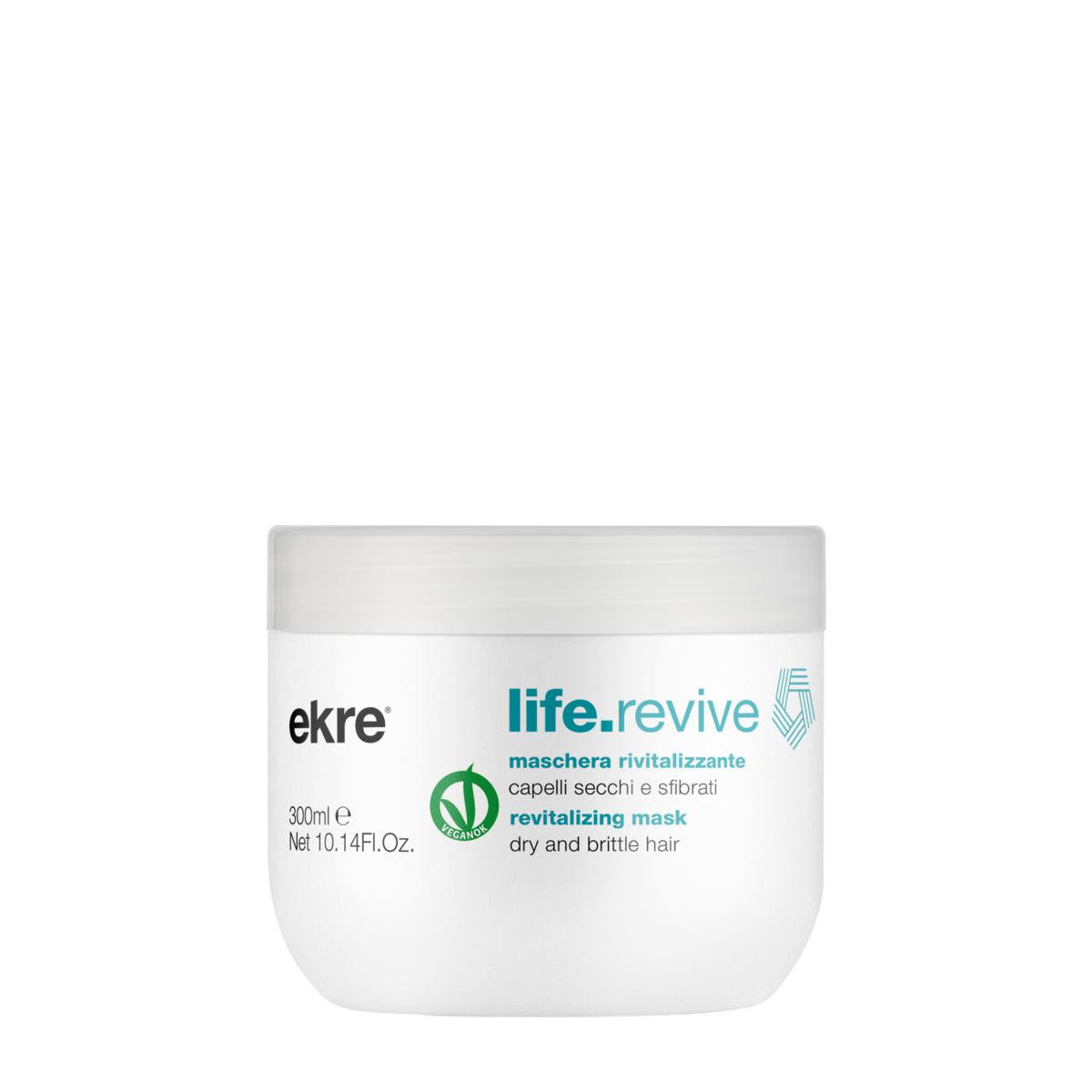 Ekre Life Revive Maschera 300ml "Vegan Ok" Repair Secchi e Sfibrati