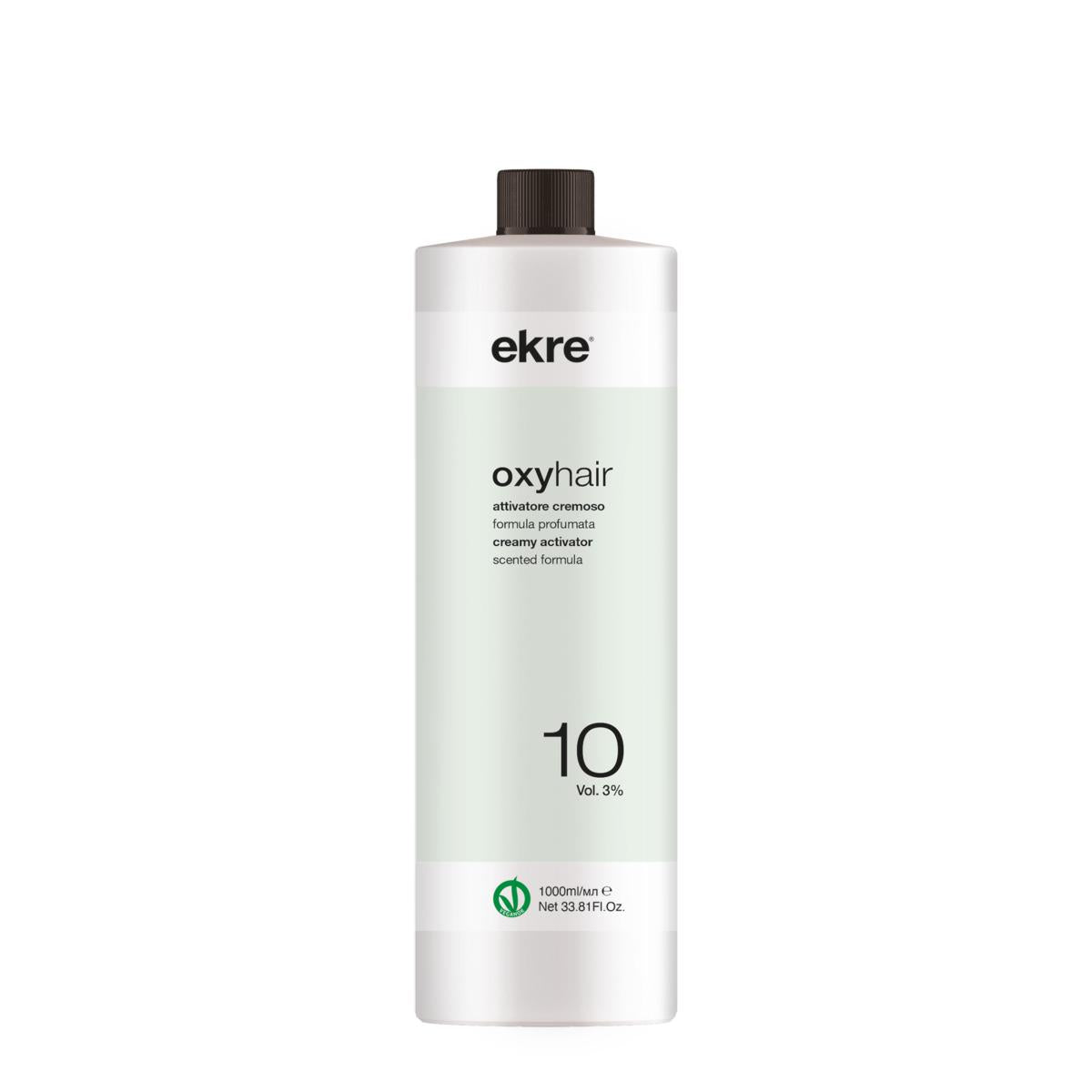 Ekre Oxyhair Attivatore Cosmetico 10 Volumi 1000ml Cremoso "Vegan Ok"