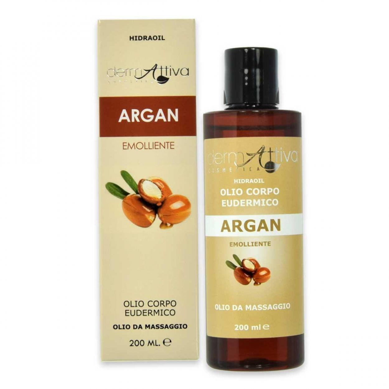 Dermattiva Olio Corpo Eudermico Argan Emolliente olio da massaggio 200ml.